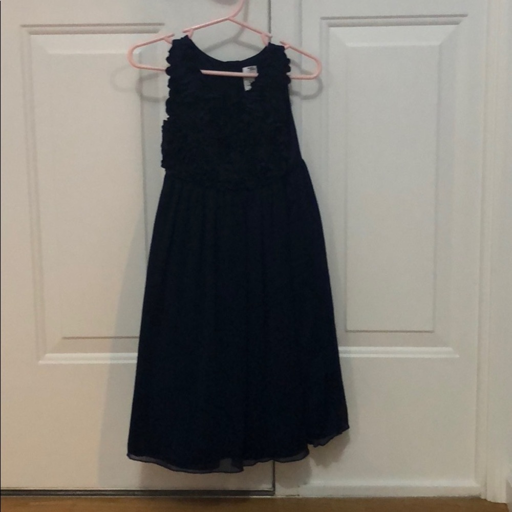 Girls navy fancy dress